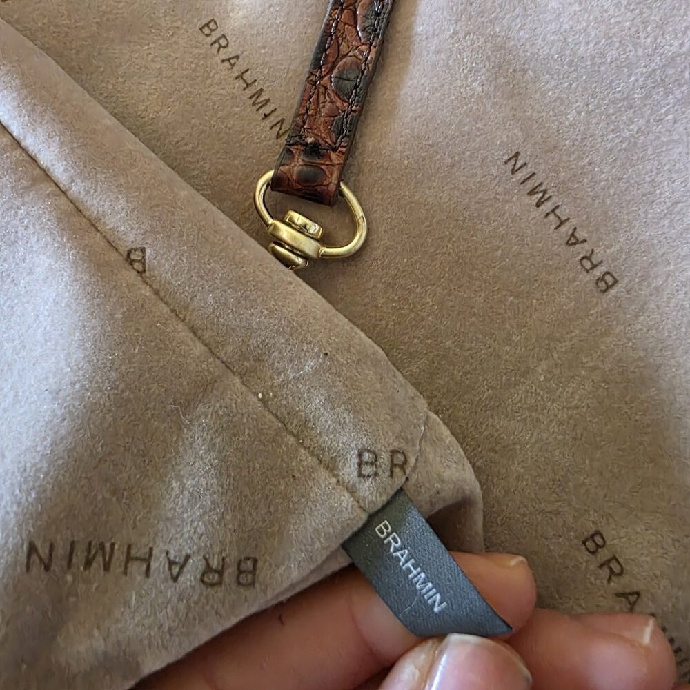 Embossed Tote Leather Bag - Picture 8 of 16